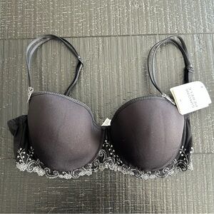 Simone Perele Black and Silver Lace Bra